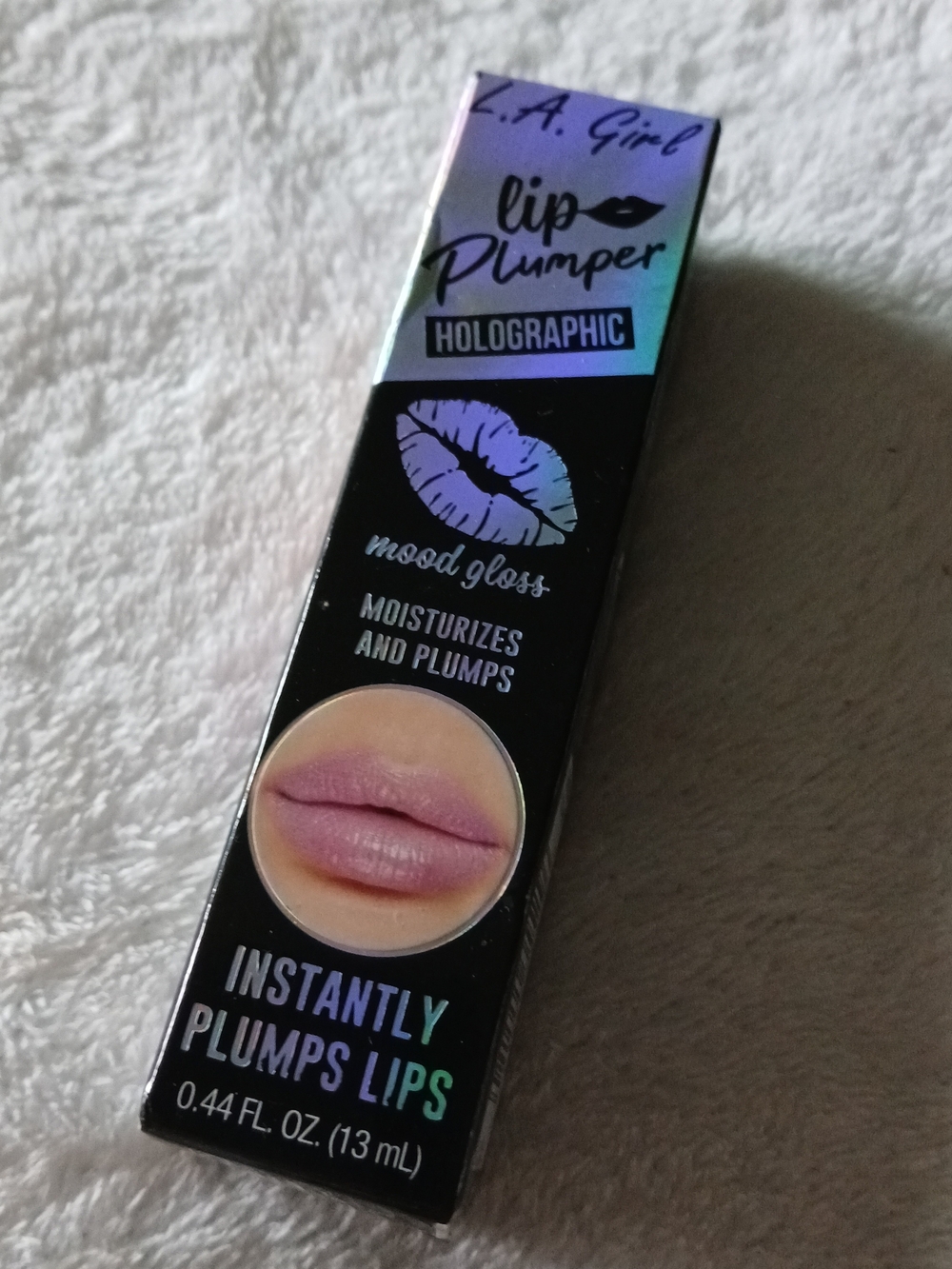 💚 LA Girl Holographic Mood Gloss Lip Plumper - Pink Shimmer